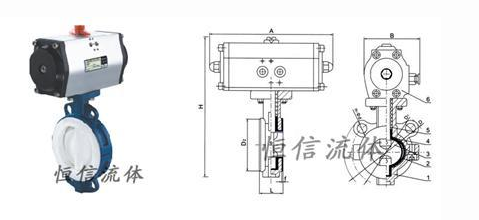 氣動(dòng)襯氟蝶閥